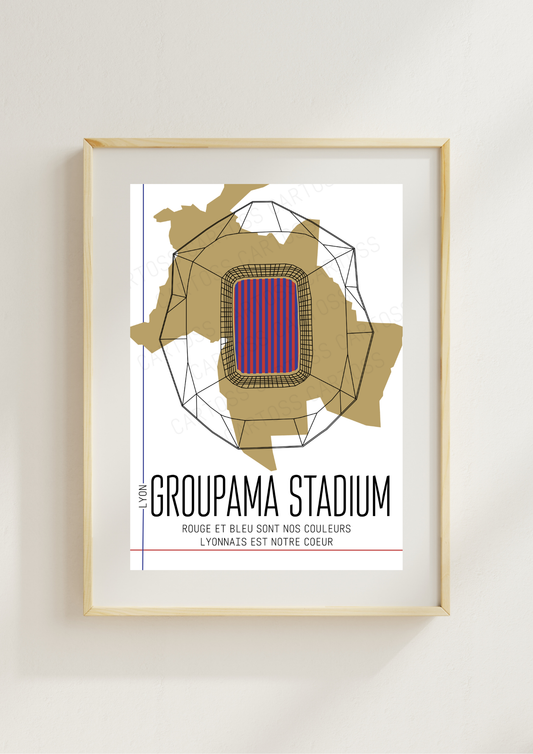 Affiche stade Groupama Stadium OL
