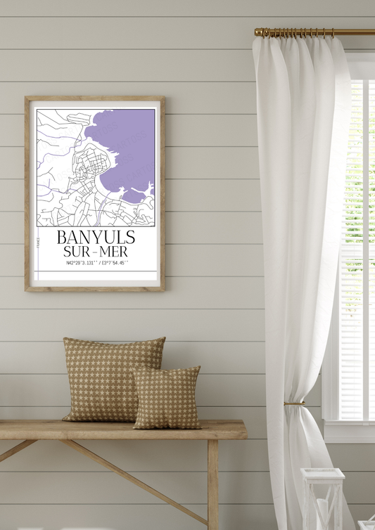 Affiche Banyuls-Sur-Mer minimaliste