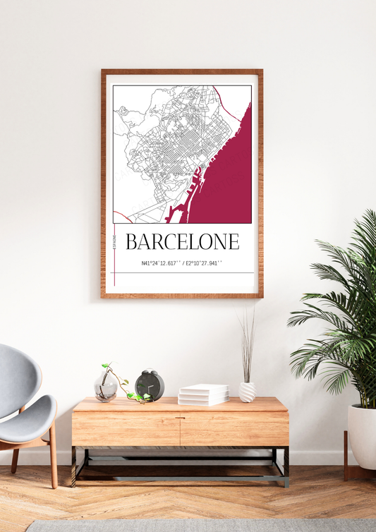 Affiche BARCELONE minimaliste