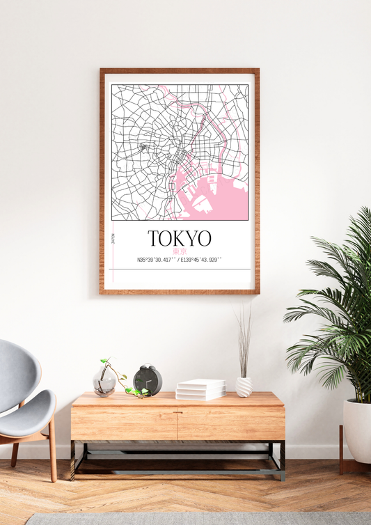 Affiche Tokyo minimaliste
