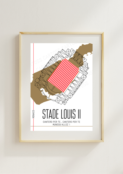 Affiche Stade Louis II AS MONACO