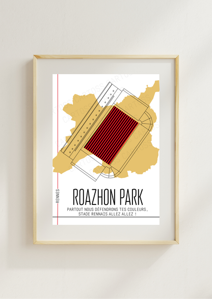 Affiche Roazhon Park STADE RENNAIS FC - Affiche Fan de Foot