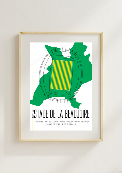 Affiche Stade la Beaujoire FC NANTES