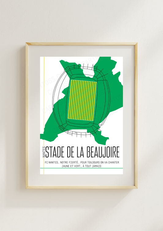 Affiche Stade la Beaujoire FC NANTES