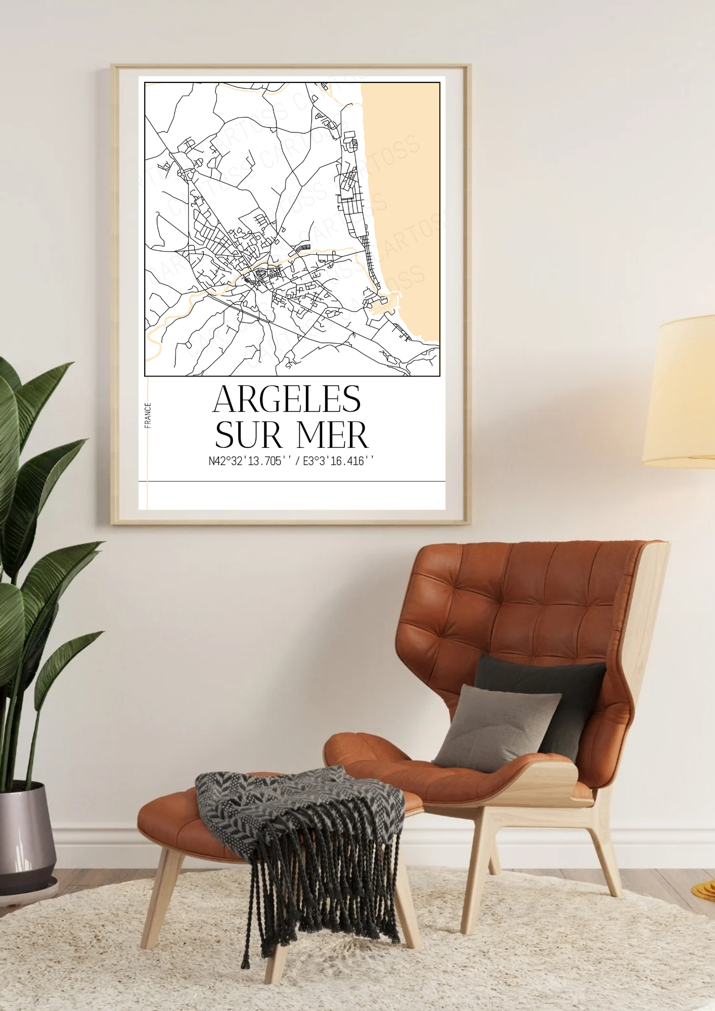 Affiche Argelès-Sur-Mer minimaliste