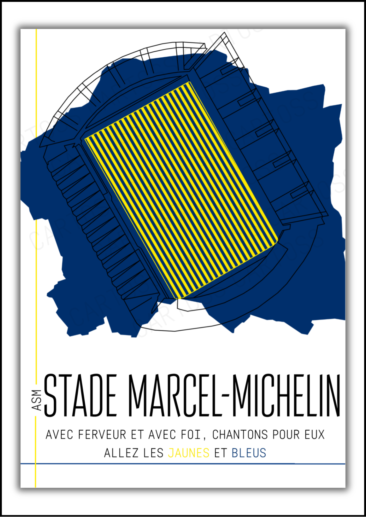 Affiche Stade Marcel-Michelin – ASM | Cartoss Design