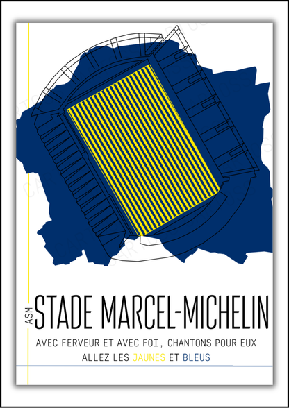 Affiche Stade Marcel-Michelin – ASM | Cartoss Design