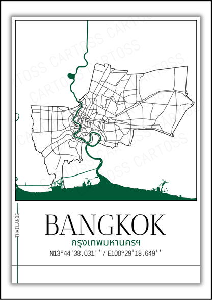 Affiche Bangkok minimaliste