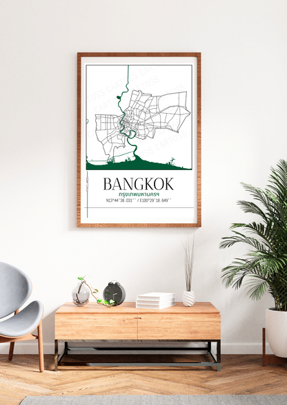 Affiche Bangkok minimaliste