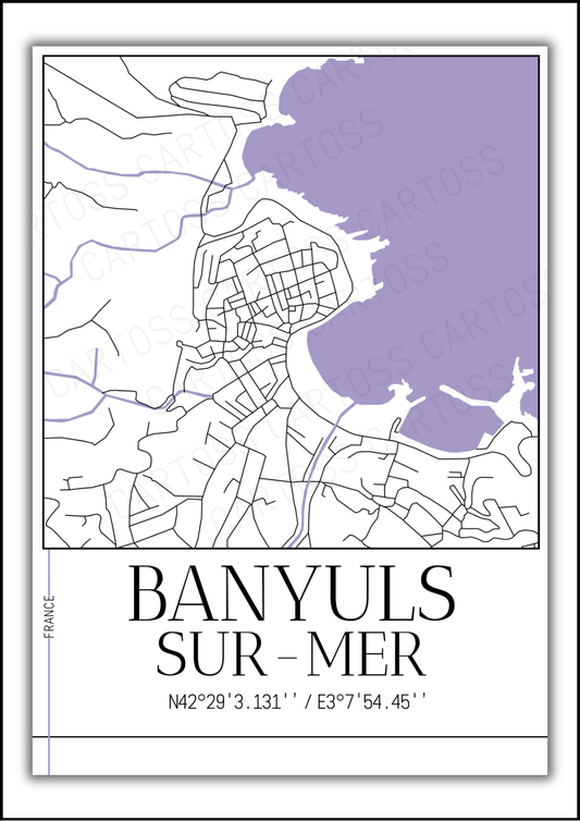 Affiche Banyuls-Sur-Mer minimaliste
