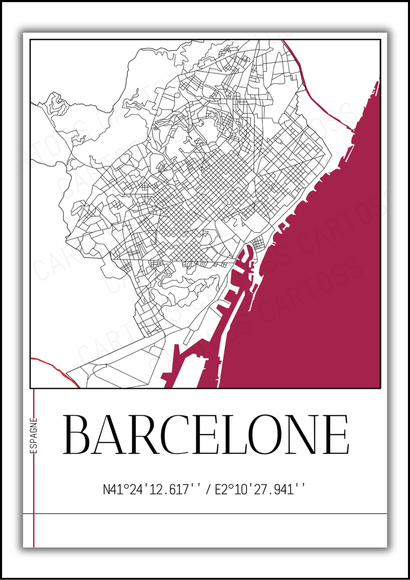 Affiche BARCELONE minimaliste