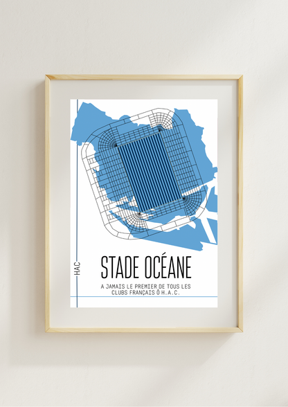 Affiche Stade Océane – HAC Le Havre | Cartoss Design