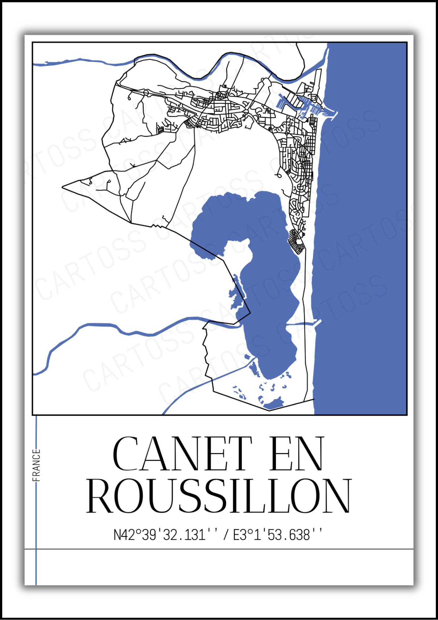 Affiche Canet-En-roussillon minimaliste