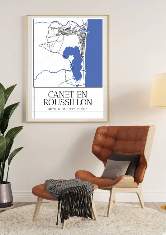 Affiche Canet-En-roussillon minimaliste