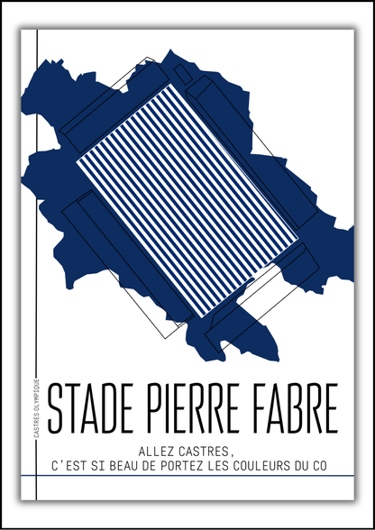 Affiche Stade Pierre Fabre – Castre Olympique | Cartoss Design