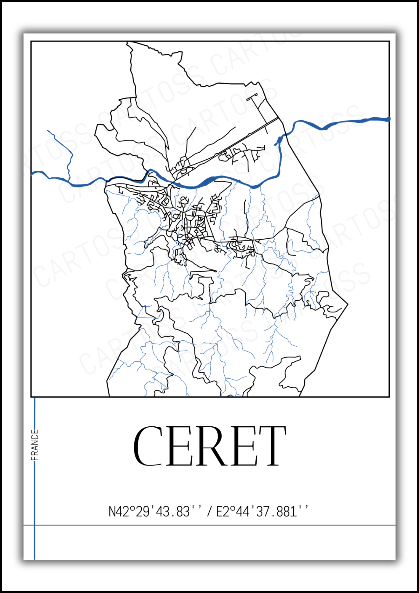 Affiche Céret minimaliste