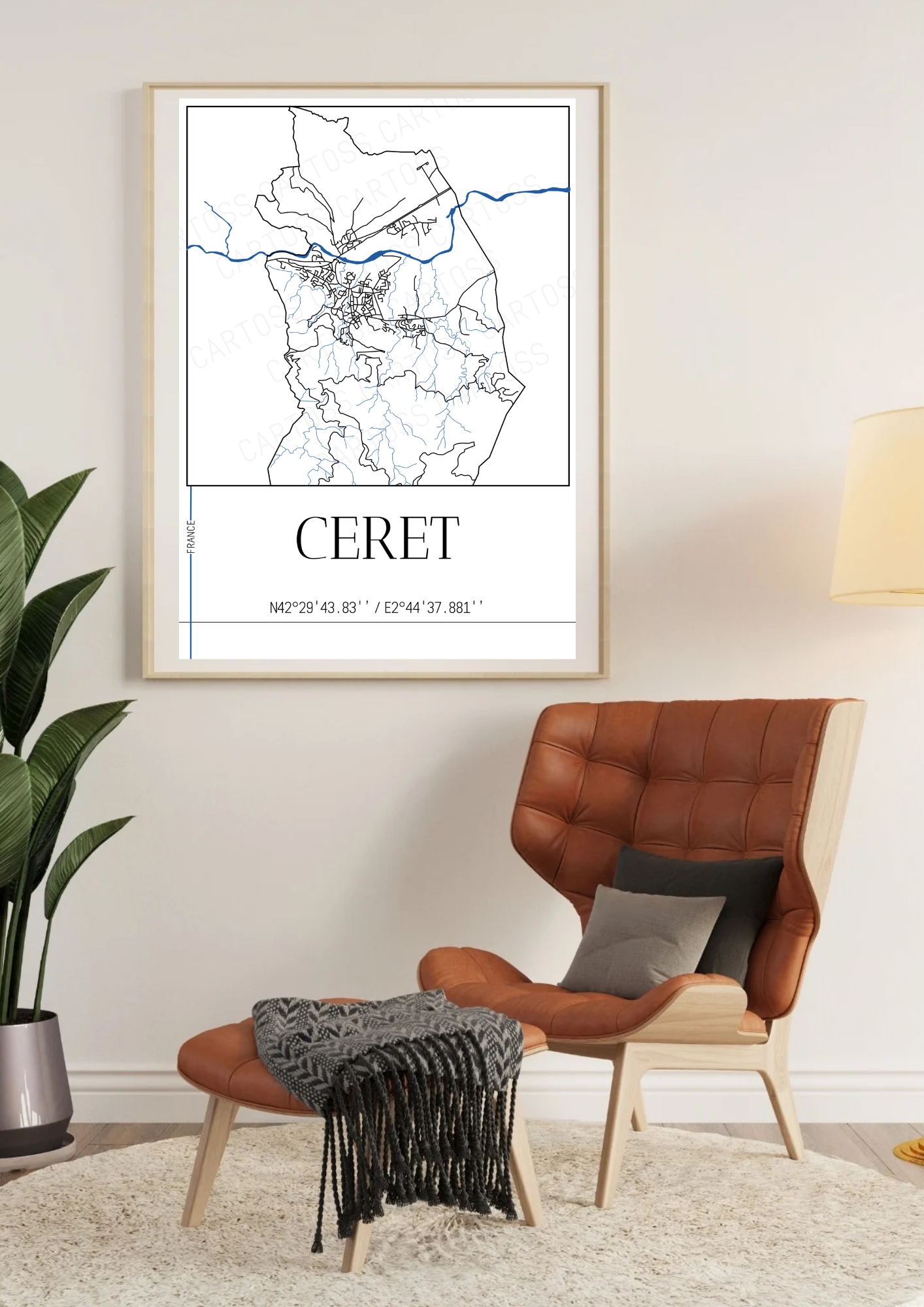 Affiche Céret minimaliste