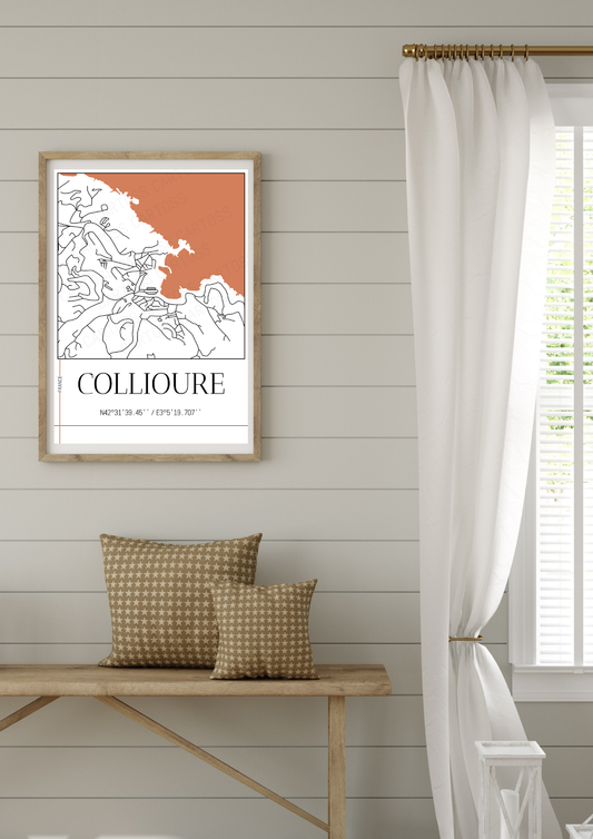 Affiche Collioure minimaliste
