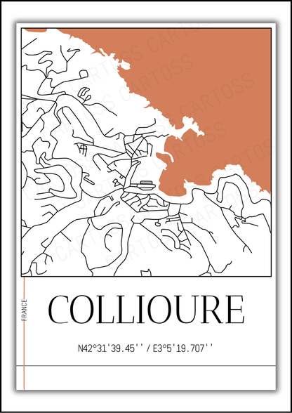 Affiche Collioure minimaliste