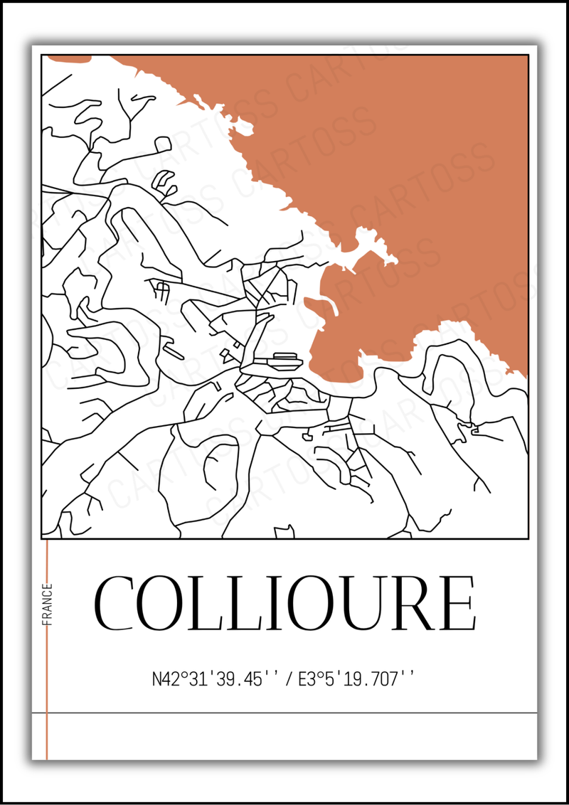 Affiche Collioure minimaliste