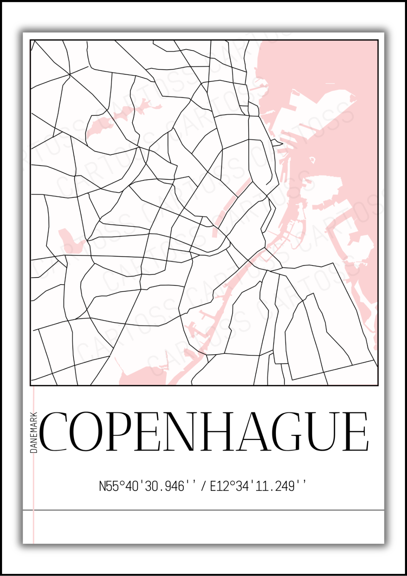Affiche Copenhague minimaliste