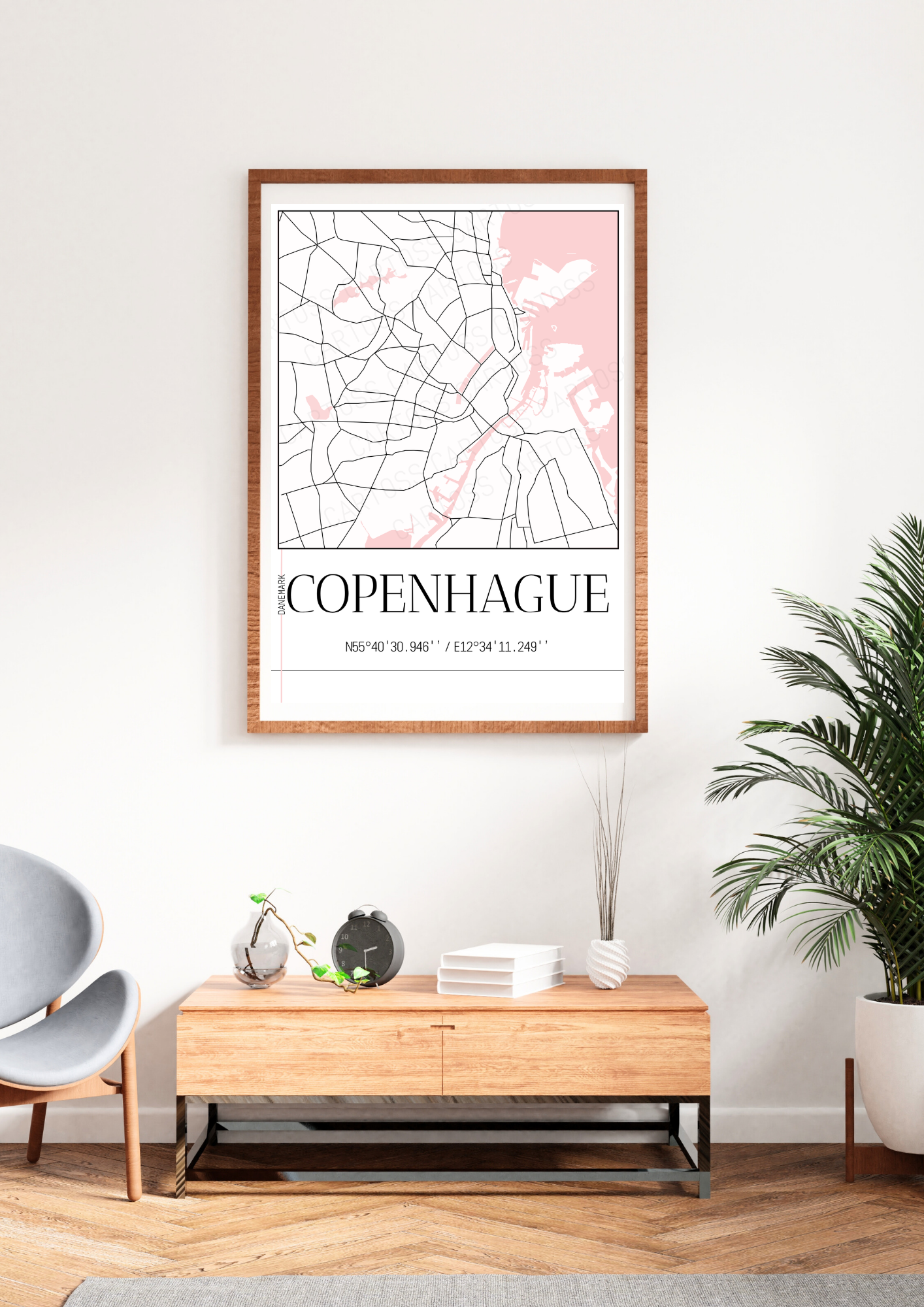 Affiche Copenhague minimaliste