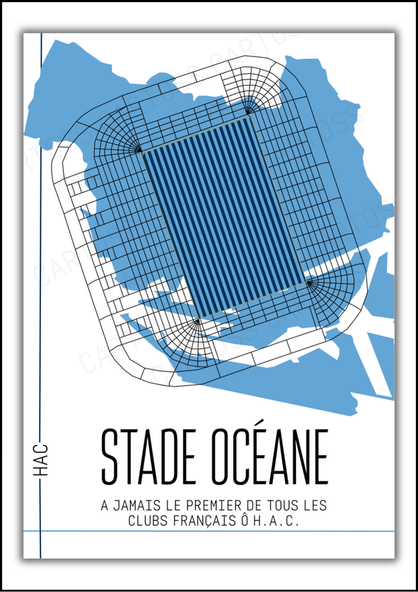 Affiche Stade Océane – HAC Le Havre | Cartoss Design