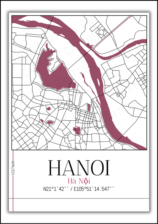 Affiche HanoÏ minimaliste