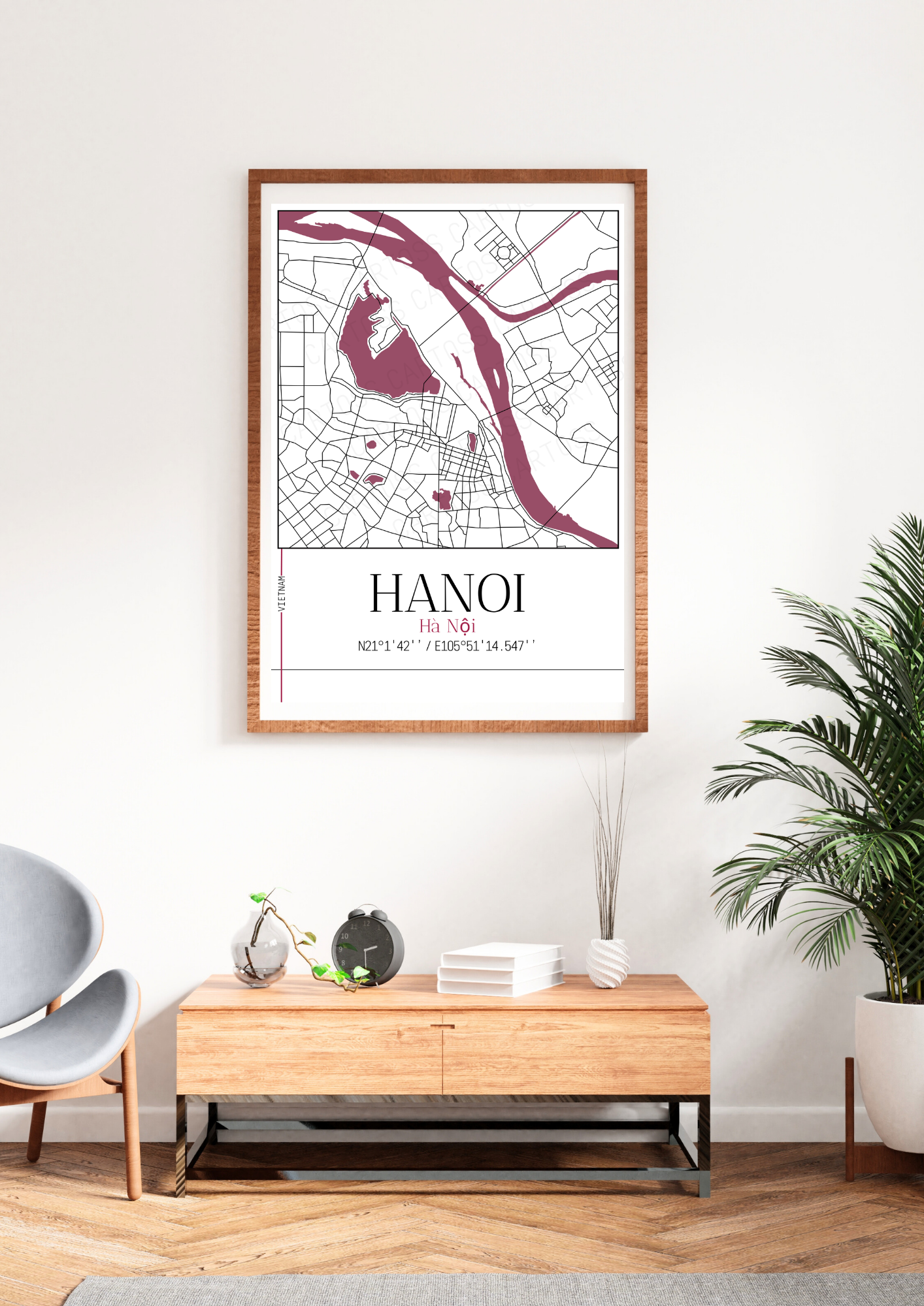 Affiche HanoÏ minimaliste