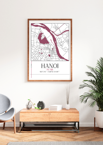 Affiche HanoÏ minimaliste