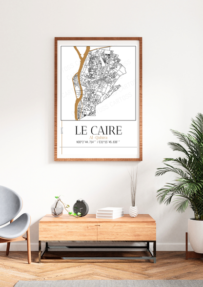 Affiche Le Caire minimaliste