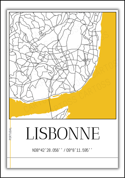 Affiche Lisbonne minimaliste