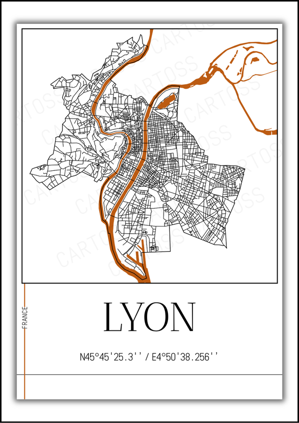 Affiche Lyon minimaliste