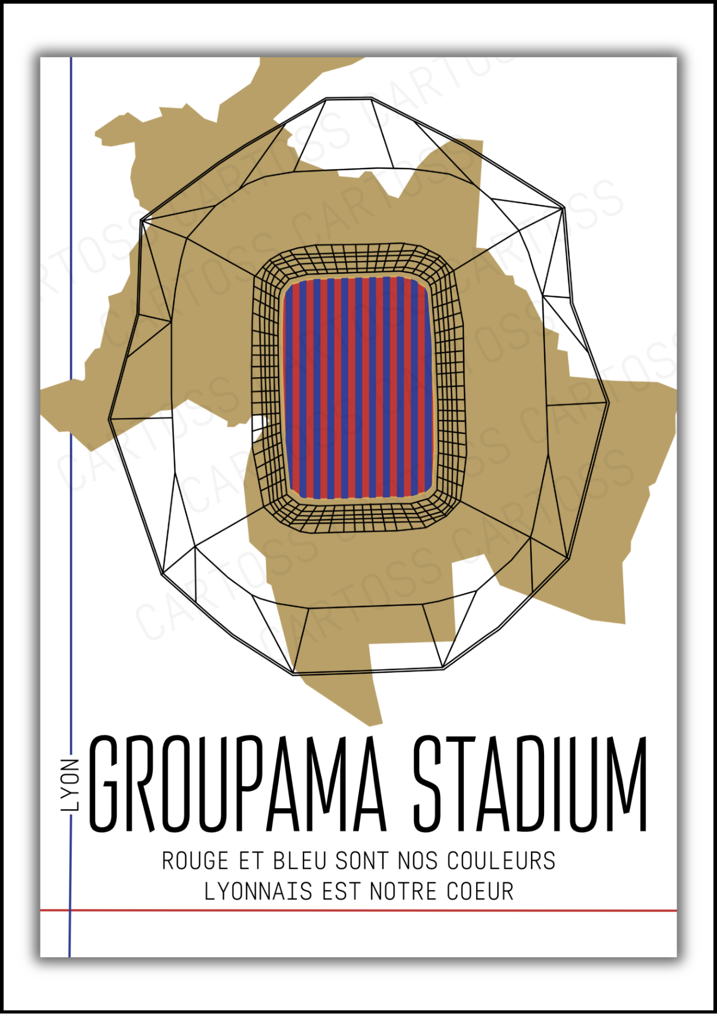 Affiche stade Groupama Stadium OL