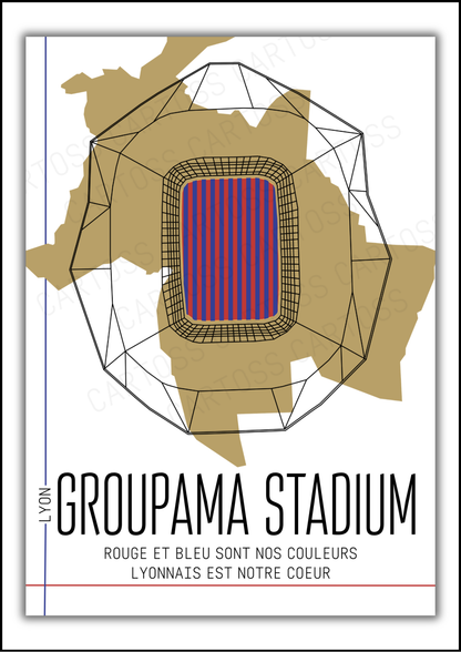 Affiche stade Groupama Stadium OL