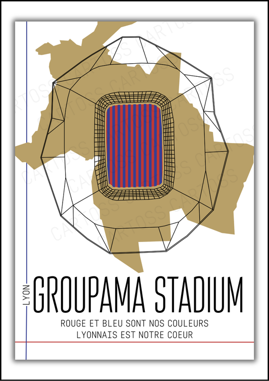 Affiche stade Groupama Stadium OL