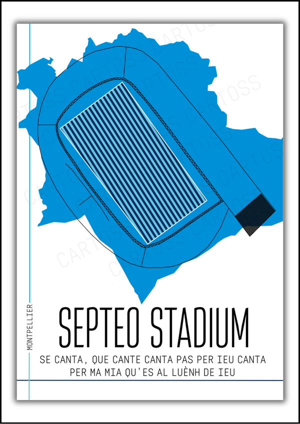 Affiche Septeo Stadium – Montpellier Hérault Rugby | Cartoss Design