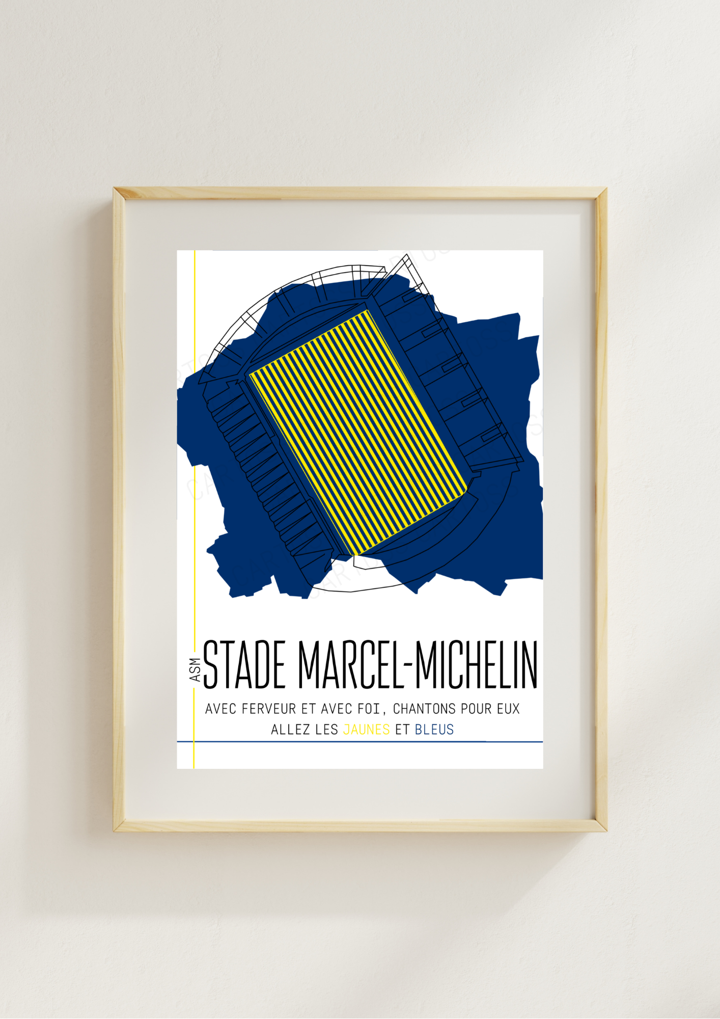 Affiche Stade Marcel-Michelin – ASM | Cartoss Design