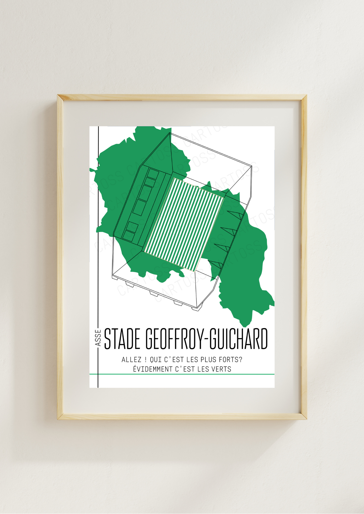 Affiche Stade Geoffroy-Guichard – ASSE | Cartoss Design