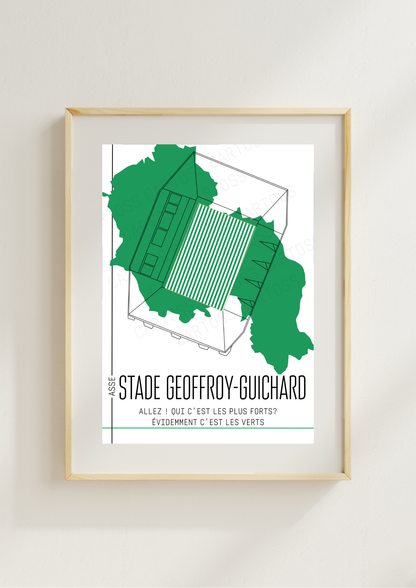 Affiche Stade Geoffroy-Guichard – ASSE | Cartoss Design