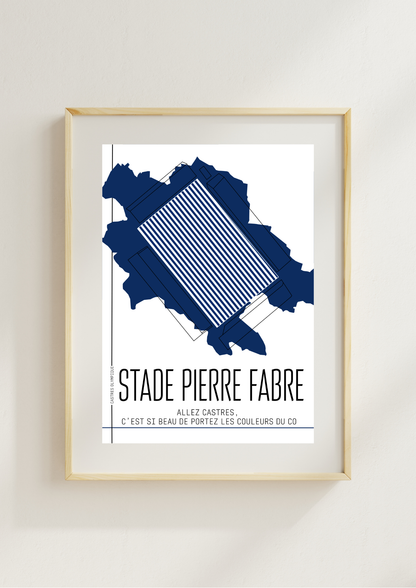 Affiche Stade Pierre Fabre – Castre Olympique | Cartoss Design