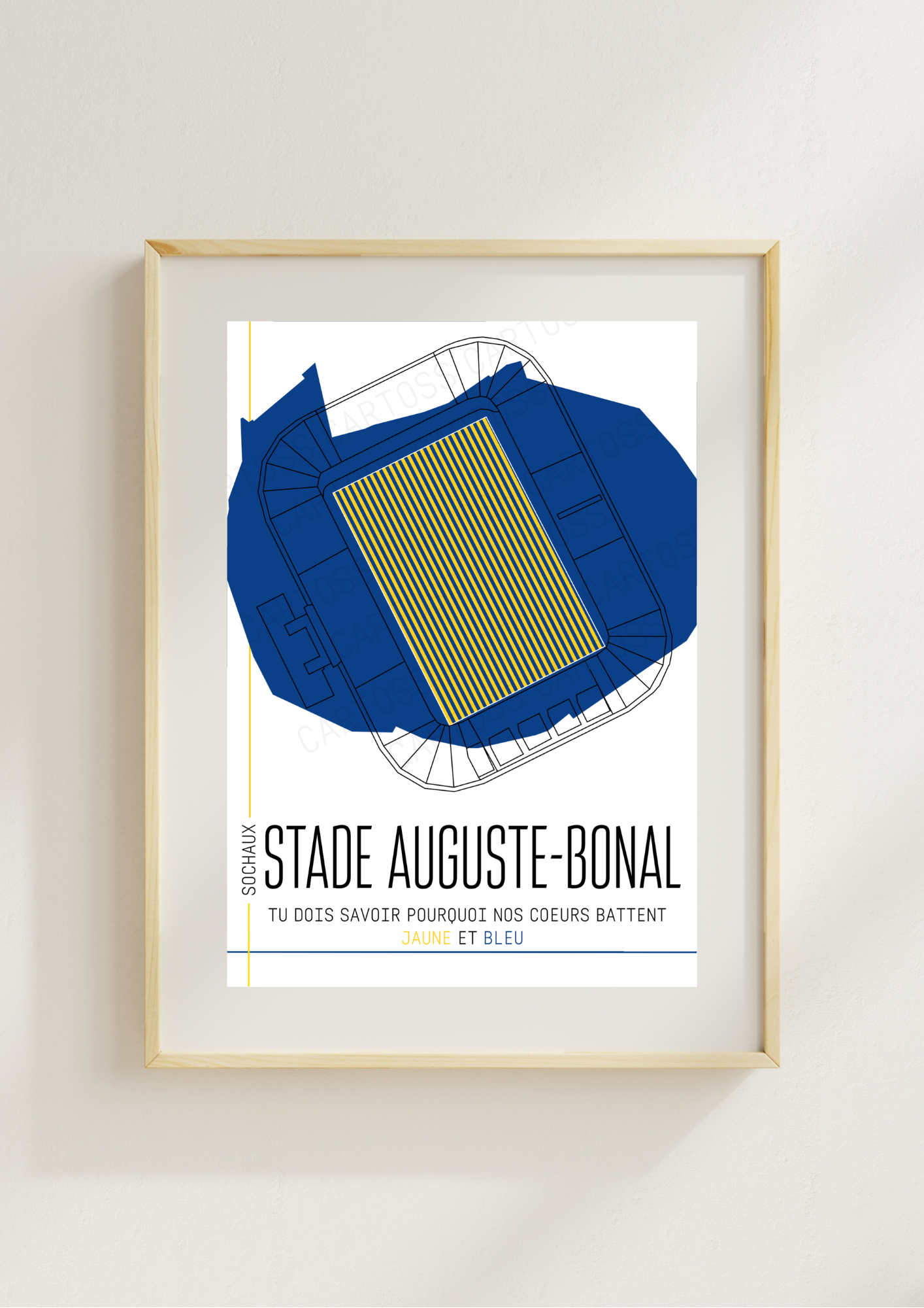 Affiche Stade Auguste-Bonal  – Sochaux | Cartoss Design