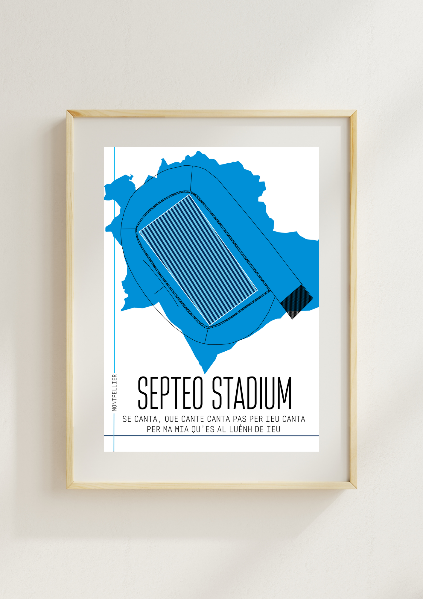 Affiche Septeo Stadium – Montpellier Hérault Rugby | Cartoss Design