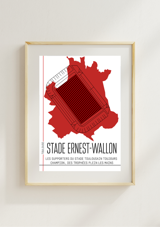 Affiche Stade Ernest-Wallon – Stade Toulousain | Cartoss Design