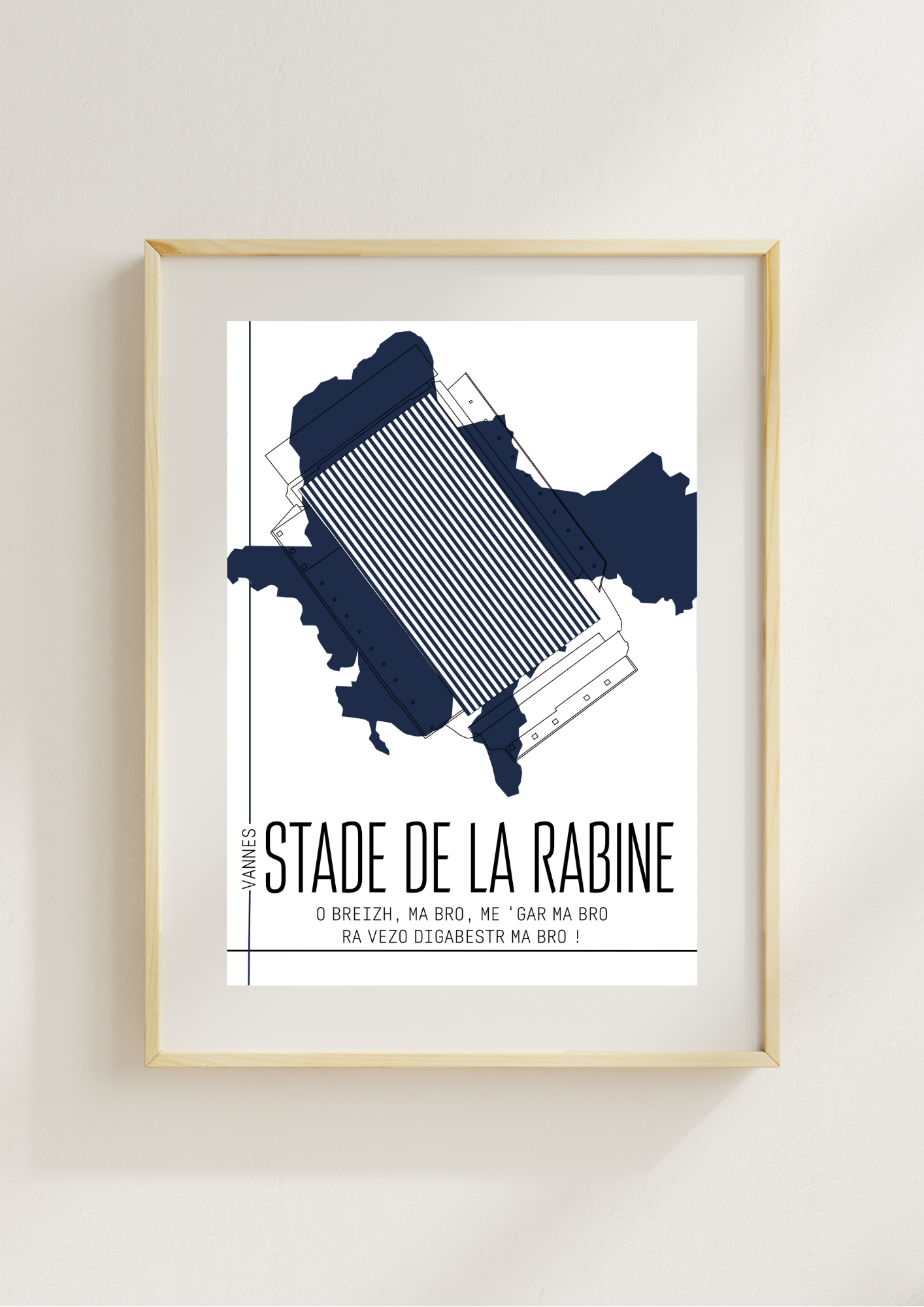 Affiche Stade De la Rabine – RC Vannes Rugby | Cartoss Design