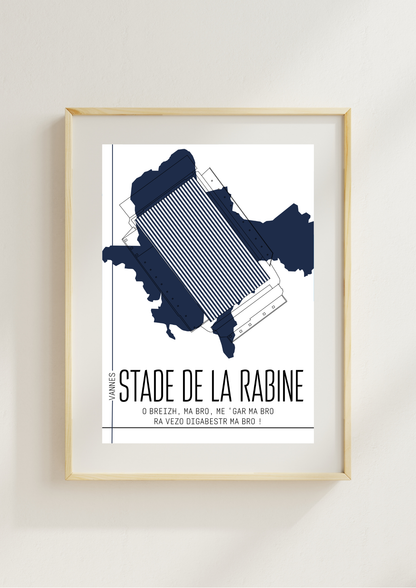 Affiche Stade De la Rabine – RC Vannes Rugby | Cartoss Design