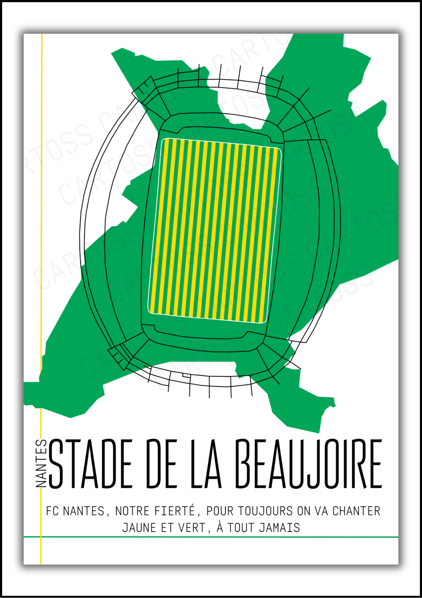 Affiche Stade la Beaujoire FC NANTES
