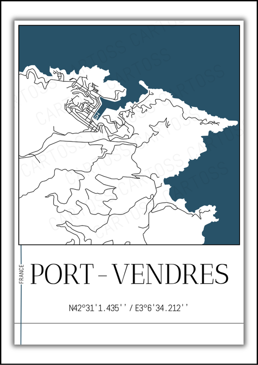 Affiche Port-Vendres minimaliste