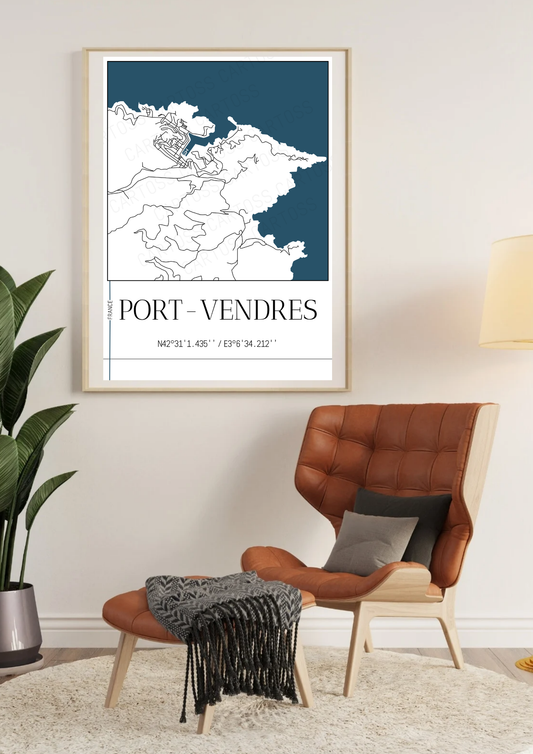 Affiche Port-Vendres minimaliste
