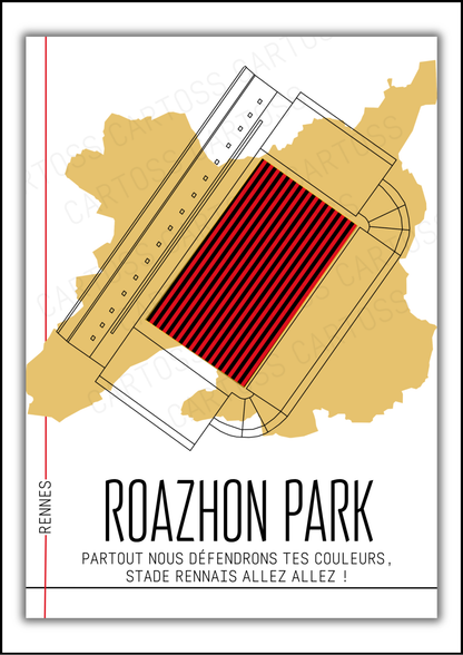 Affiche Roazhon Park STADE RENNAIS FC - Affiche Fan de Foot